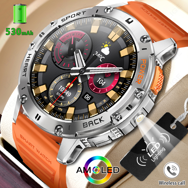 Smartwatch Instagram - LIGE 1.43 Inch AMOLED Screen Bluetooth