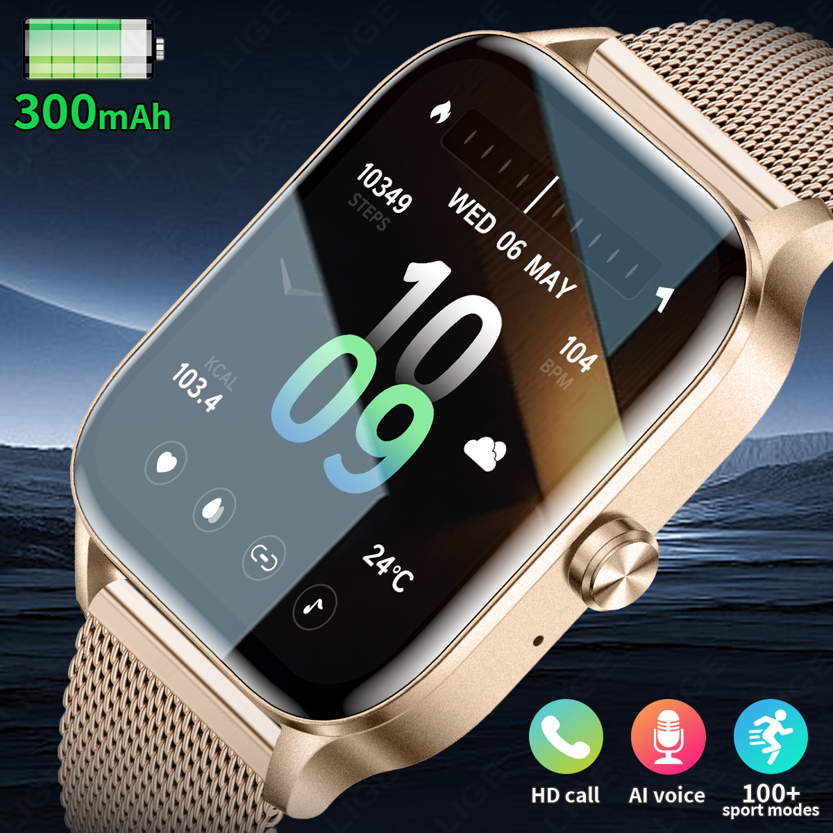 Smartwatch Face - LIGE Fashion Smart Watch Women 1.85”HD