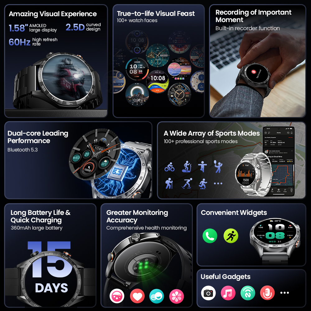 HAYLOU Solar 5 Voice Calling S - Smartwatch Face review and price