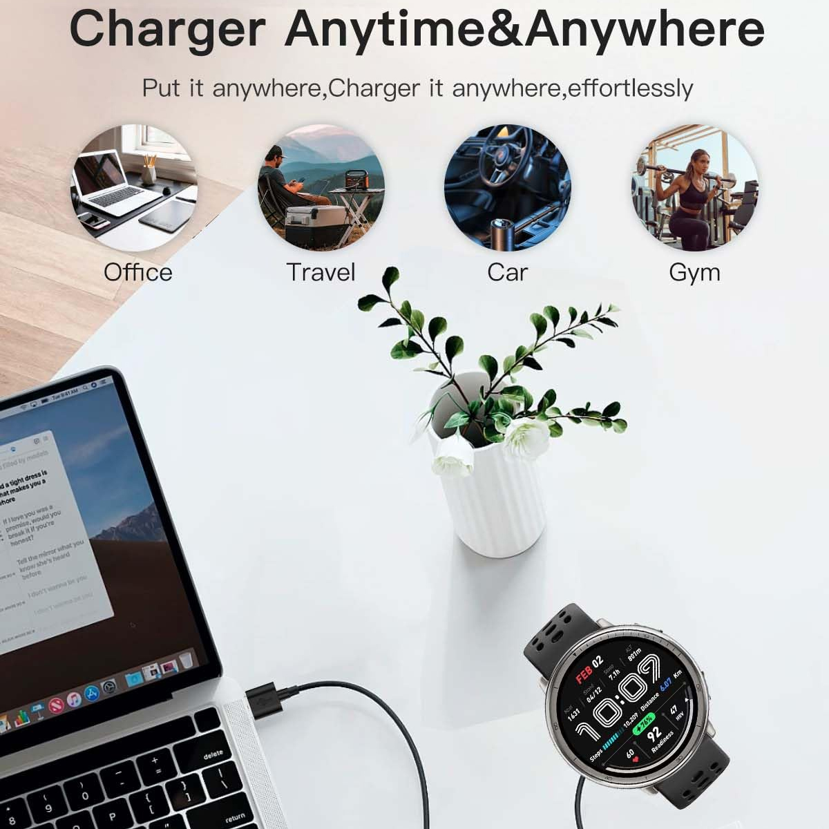 Charging base For Amazfit Acti - Amazfit Smartwatch Accessories review and price
