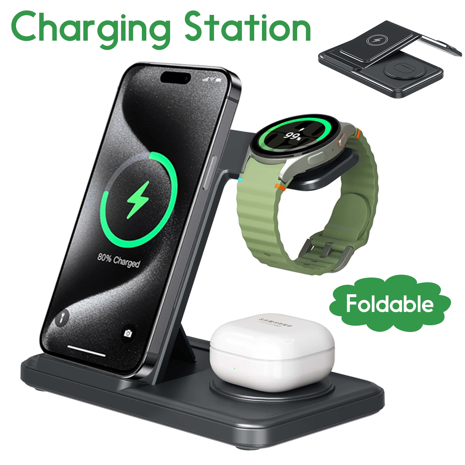 Desktop 3-in-1 Wireless Charge - Wireless Charger Watch review and price