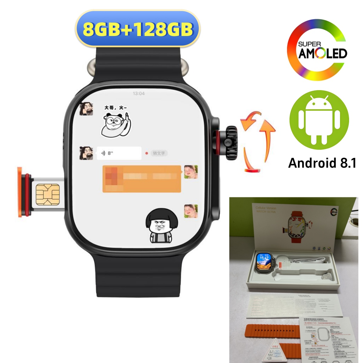 CDS9 Ultra 4G Android Smart Wa - Smartwatch Instagram review and price