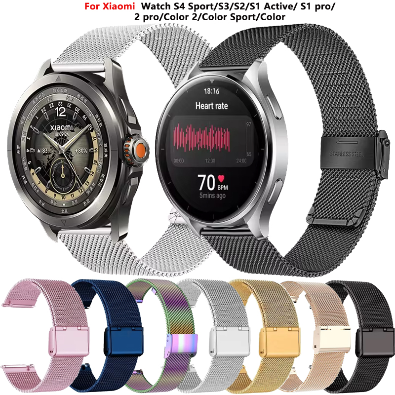 22mm Buckle Milanese Strap For - Xiaomi Smartwatch S3 Accessories review and price