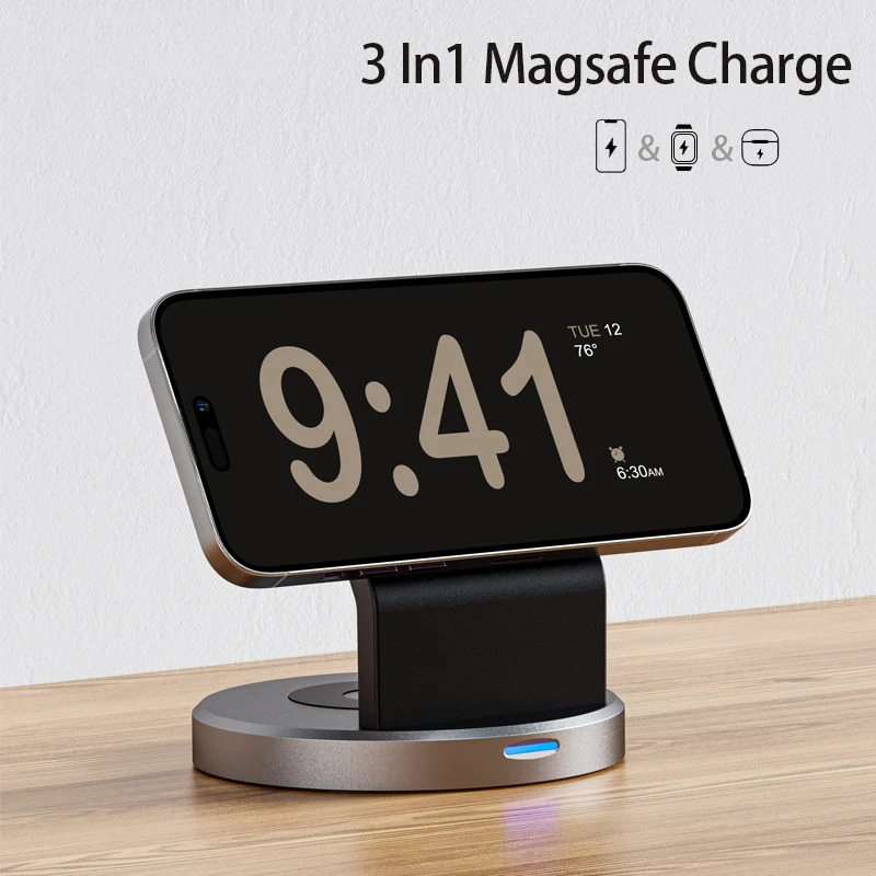 3 In 1 Magnetic Wireless Charg - Wireless Charger Watch review and price