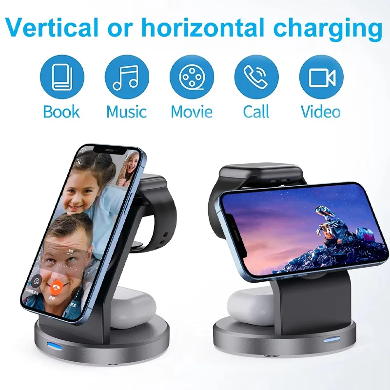 3 In 1 Magnetic Wireless Charg - Wireless Charger Watch review and price