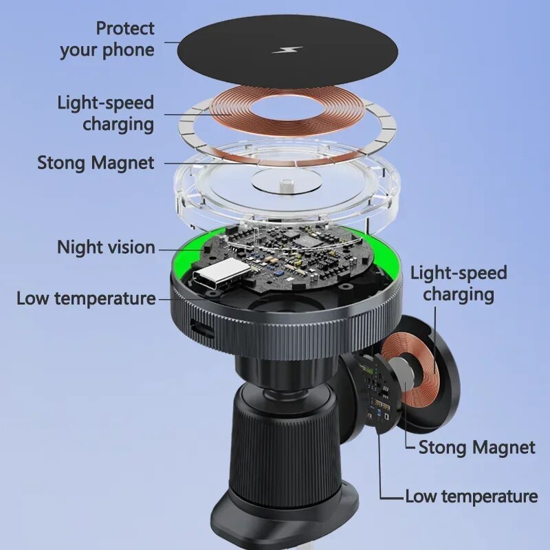 2 IN 1 Magnetic Wireless Car C - Wireless Charger Watch review and price