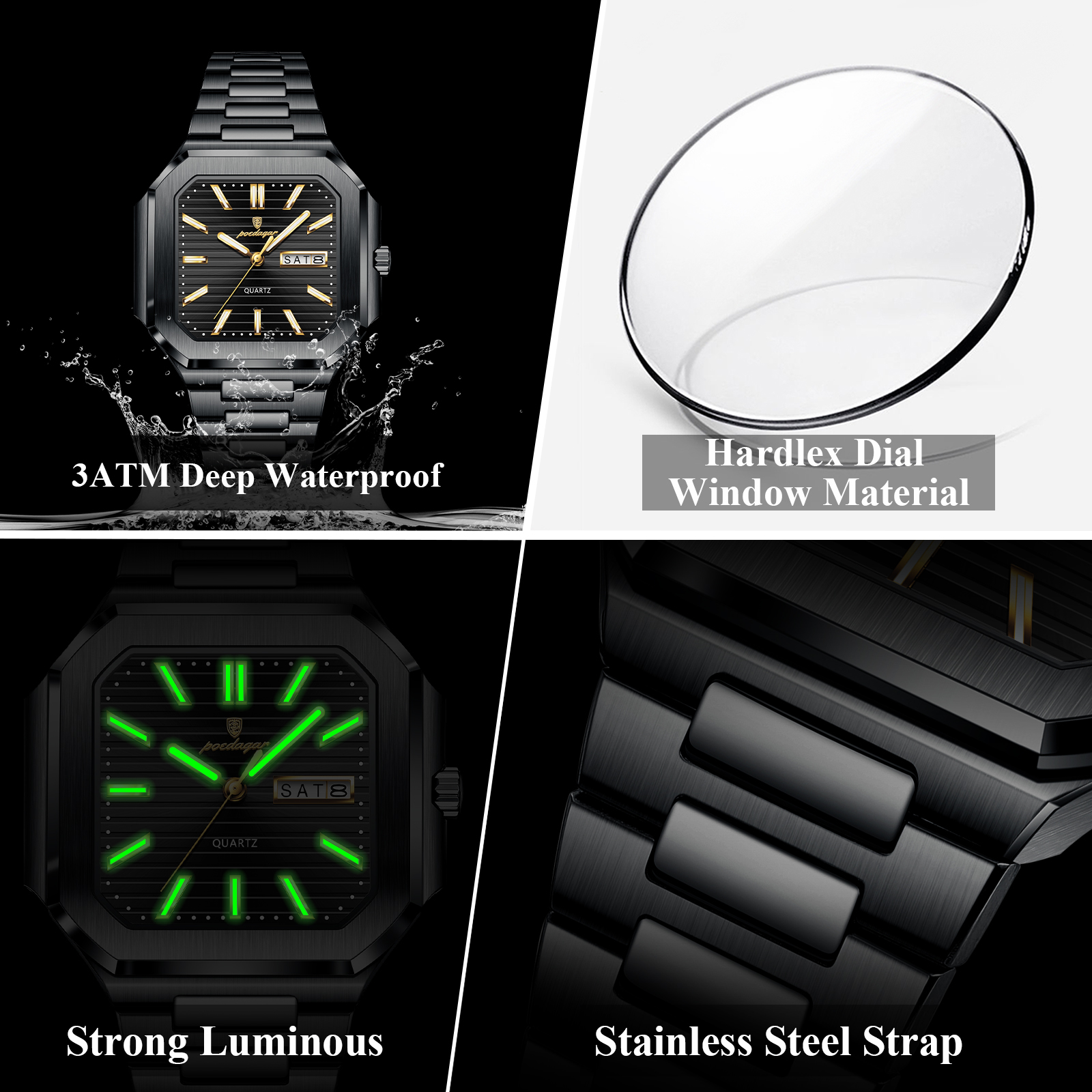 POEDAGAR Casual Square Man Wri - Smartwatch Nexus review and price