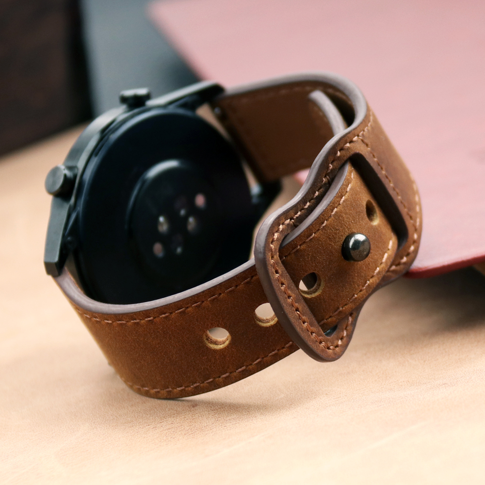 22mm Band Genuine Leather Watc - Smartwatch Accessories Shop review and price