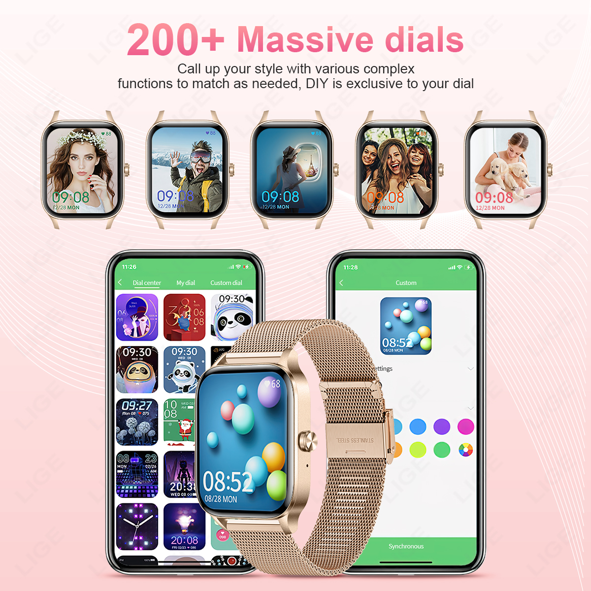 LIGE Fashion Smart Watch Women - Smartwatch Face review and price
