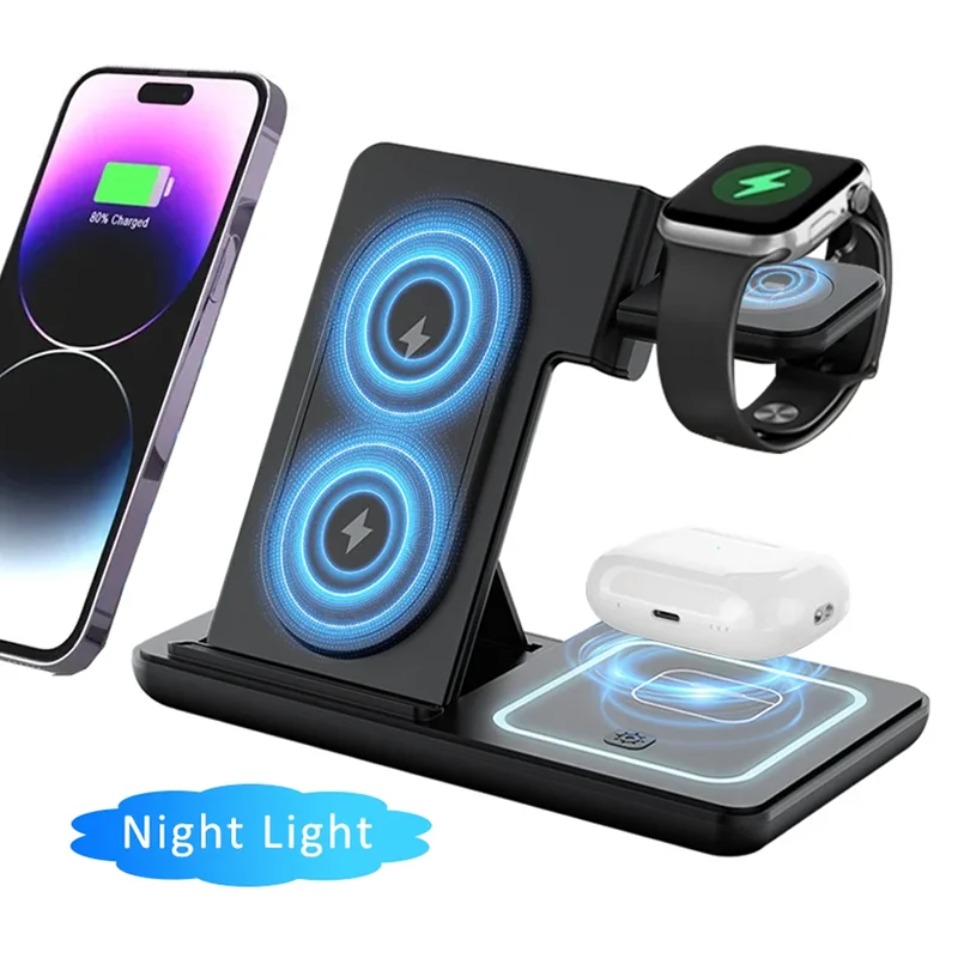Night LED Light 3 In 1 Wireles - Wireless Charger Watch review and price