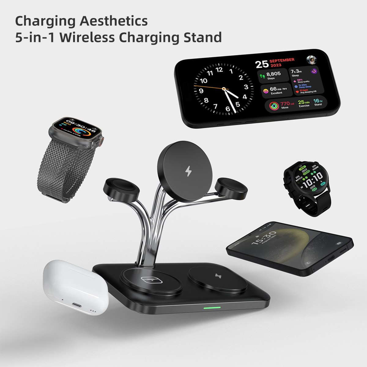 5 IN 1 Magnetic Wireless Charg - Wireless Charger Watch review and price