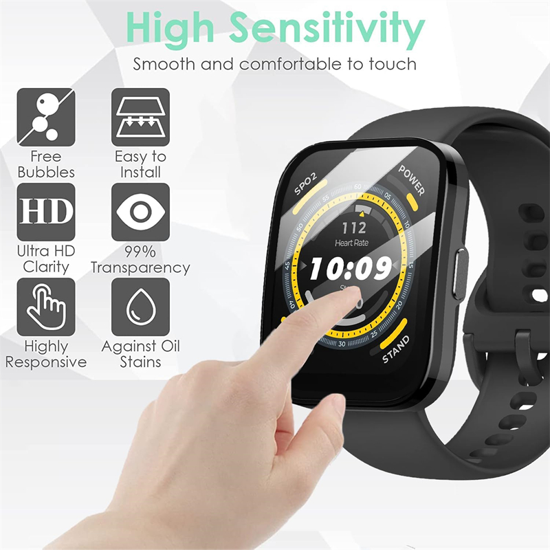 1-5Pcs Screen Protector For Am - Amazfit Smartwatch Accessories review and price