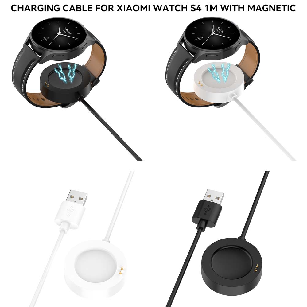 White Charger Cable For Xiaomi - Xiaomi Smartwatch S3 Accessories review and price